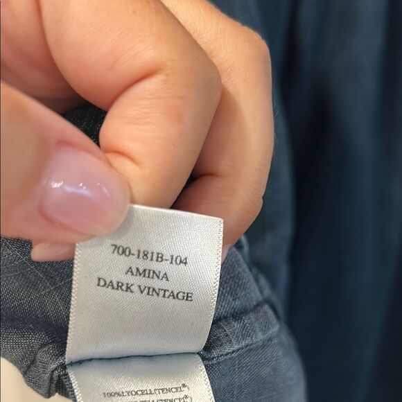 Rails Ruffled Denim Dress, Size Large - Picture 9 of 10